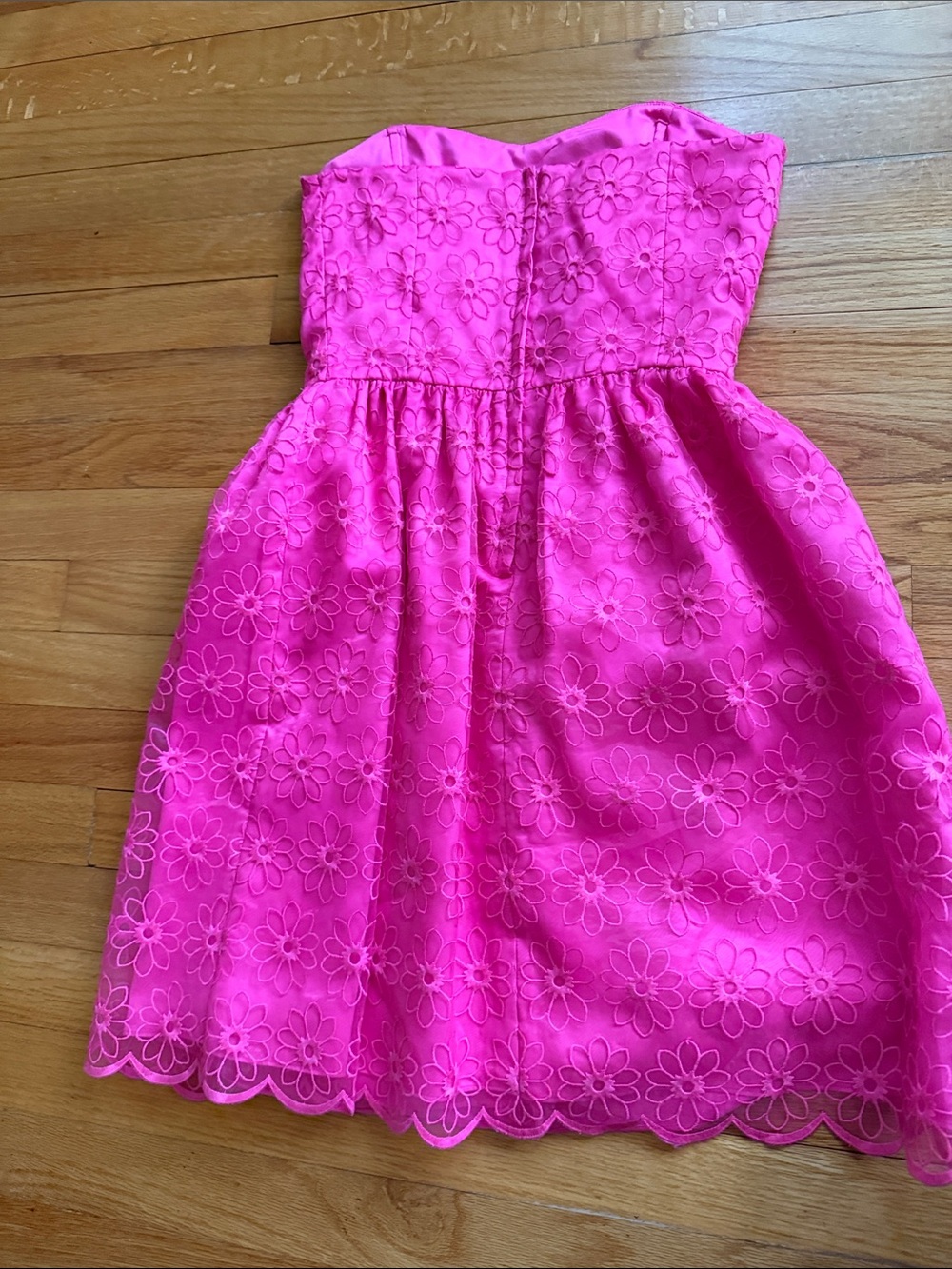 LILLY PULITZER Payton‎ Sweetheart Strapless Dress, Pop Pink, Size 6 D02 - Picture 4 of 4